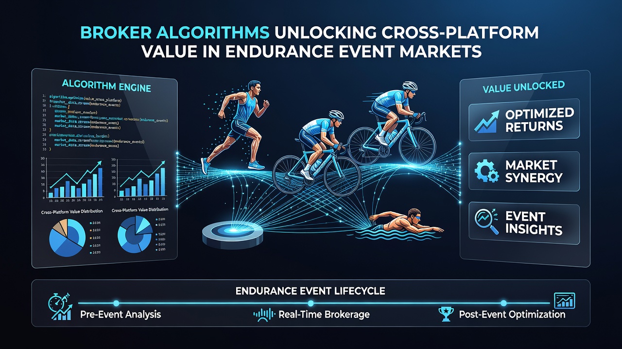 Real-time algorithmic trading interface showing endurance market spreads across bookmakers and exchanges during a live event