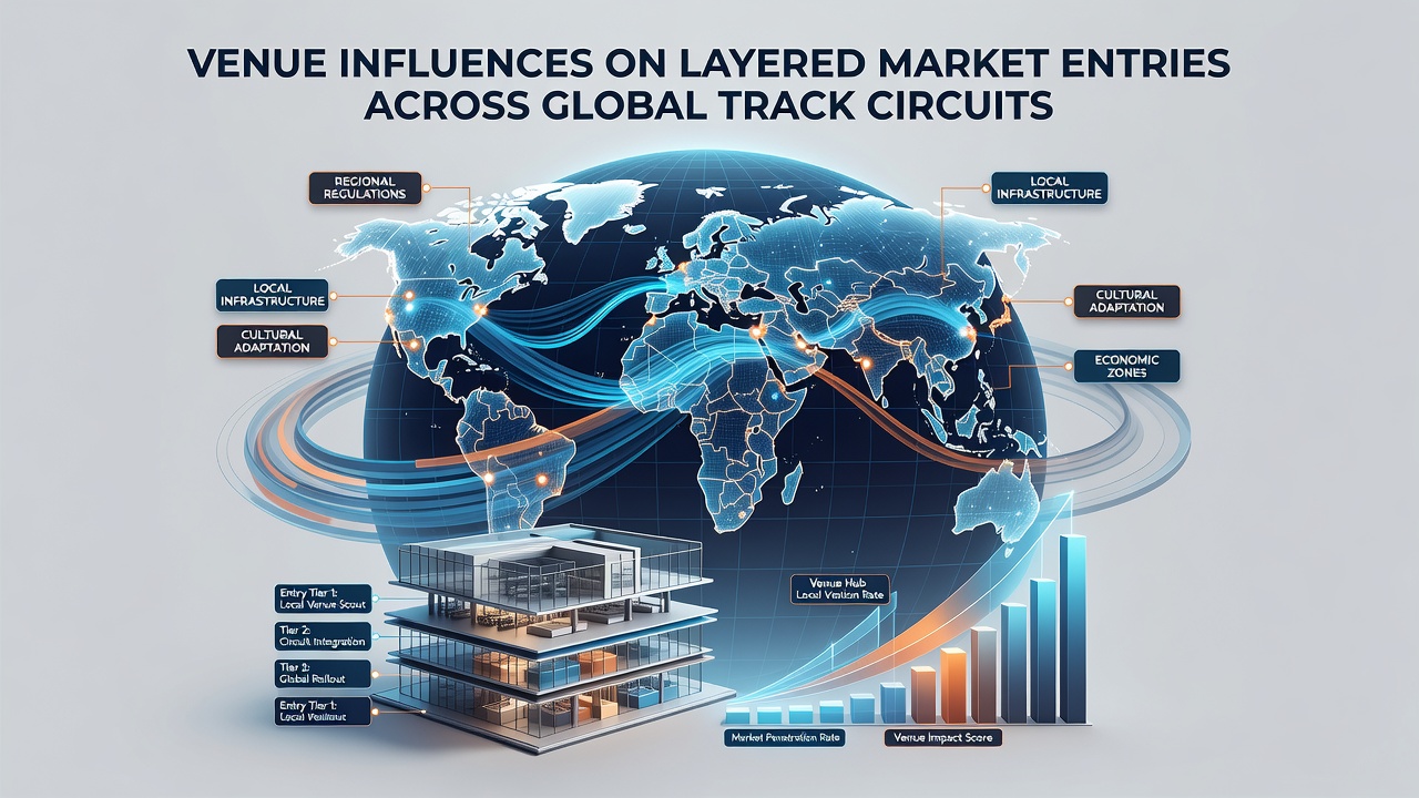 Layered betting market visualization across different international track venues